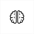 human brain icon, vector, illustration Royalty Free Stock Photo